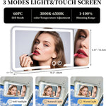 ESPEJO DE LUJO CON LUZ LED PARA AUTO