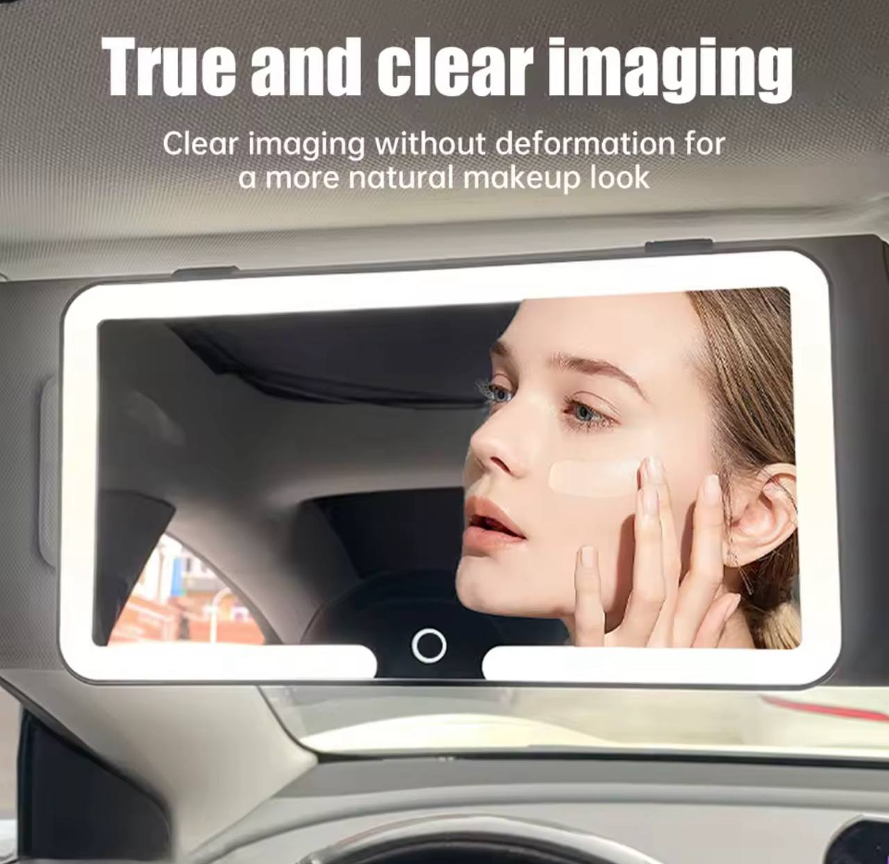 ESPEJO DE LUJO CON LUZ LED PARA AUTO