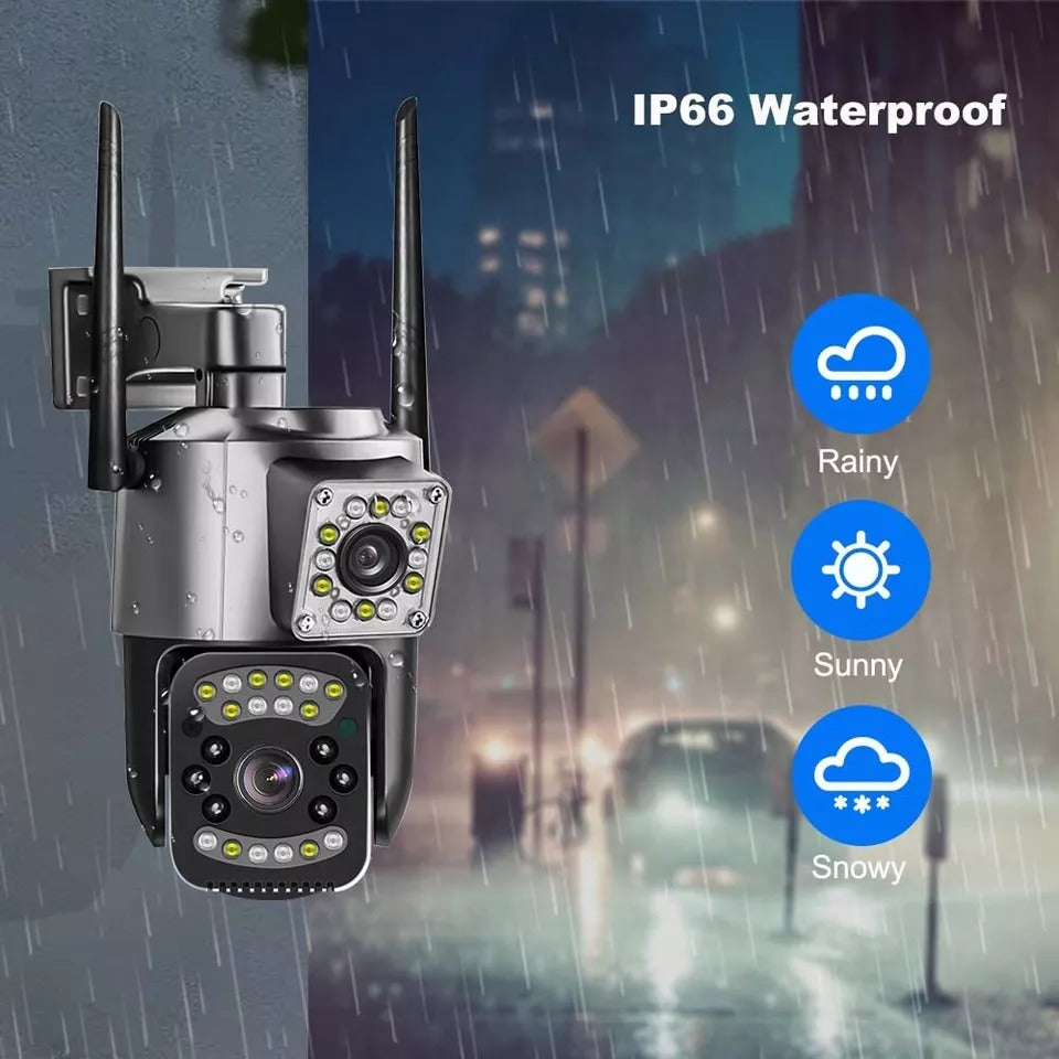 Cámaras De Seguridad Wifi Exterior 4K UHD Inalambrica Con Visión Nocturna Video