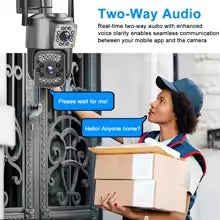 Cámaras De Seguridad Wifi Exterior 4K UHD Inalambrica Con Visión Nocturna Video