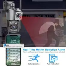 Cámaras De Seguridad Wifi Exterior 4K UHD Inalambrica Con Visión Nocturna Video